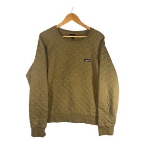 Patagonia Worn Wear Organic Cotton Quilted Pullover Sweater Women's XL